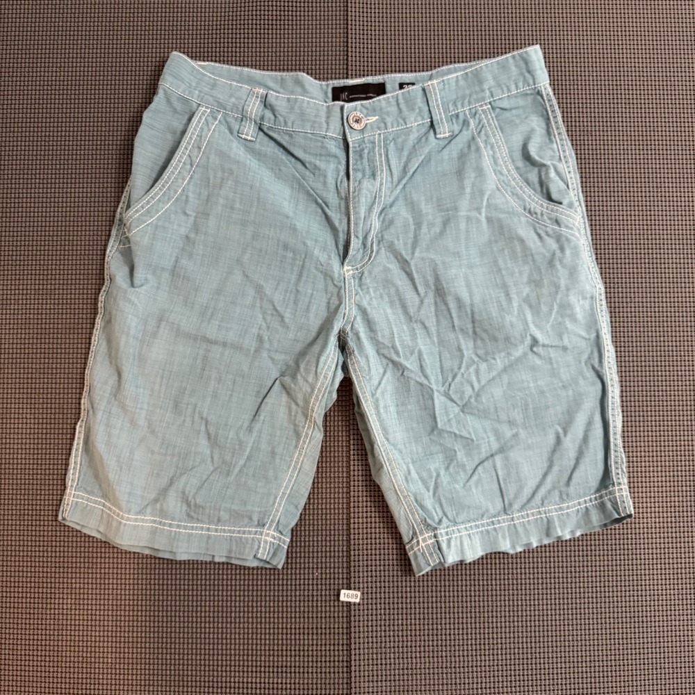 INC International Concepts Mens Blue Contrast Stitch Shorts Size 33